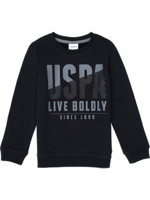 U.S. Polo Assn. Mavi Erkek Çocuk Sweatshirt
