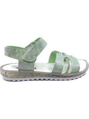 ARZEN 4004 Simli Taşlı Kız Çocuk Sandalet Ayakkabı