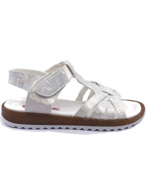 ARZEN 4001 Simli Çapraz Bantlı Kız Çocuk Sandalet Ayakkabı