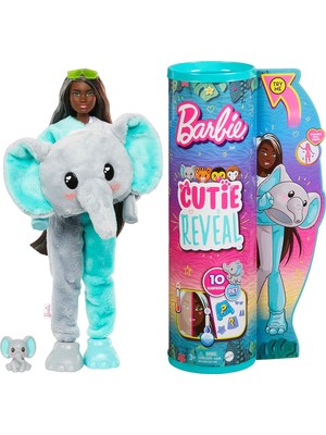 Barbie Cutie Reveal Bebekler Tropikal Orman Serisi - Fil HKP97-HKP98