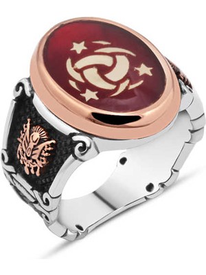 Amberkan Mineli Teşkilat-I Mahsusa Erkek Yüzük
