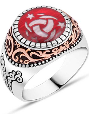 Amberkan Mineli Teşkilat-I Mahsusa Erkek Yüzük
