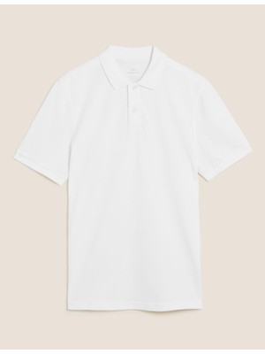 Marks & Spencer Saf Pamuklu Polo Yaka T-Shirt