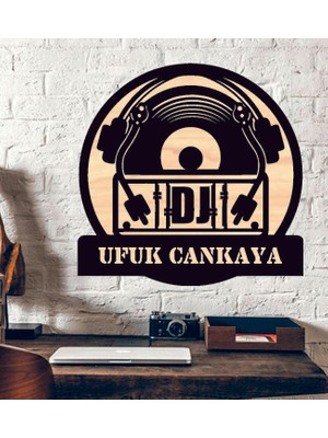 Hediyelikevi Kişiye Özel Dj Dısc Jockey Temalı Ahşap Duvar Tablo