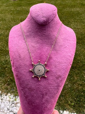 925 Gümüş Nazar Çiçeği 925 Ayar Gümüş Kolye