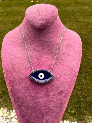 925 Gümüş Nazar Göz 925 Ayar Gümüş Kolye