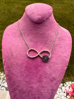 925 Gümüş Sonsuzluk Kar Tanesi Detay 925 Ayar Gümüş Kolye