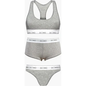 Kadın Basic 3'lü Büstiyer Boxer String Takım