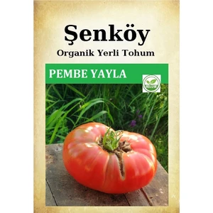 Yerli Pembe Yayla Köy Domates Tohumu Pembe Tabak Domates Doğal Ata Tohum Pakette 100 Tohum