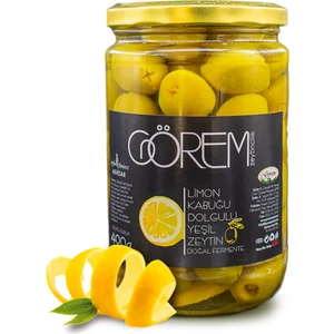 Görem Zeytin Limon Kabuğu Dolgulu Yeşil Zeytin 400 gr