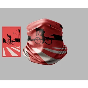 Bisiklet Tasarımlı Motorcu Buff Maske Outdoor Boyunluk Unisex Bandana