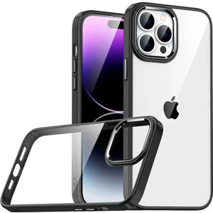 Apple iPhone 14 Pro Kılıf Flora Eloktroplatin Butonlu Özel Koruyucu Arka Kapak Siyah Telefon Kılıfı