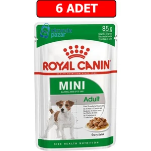Royal Canin Mini Adult  85GR Konserve Soslu Köpek Yaş Mama 6 Adet Pouch