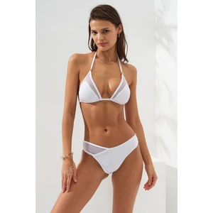 Pierre Cardin Tül Detaylı Üçgen Bikini Takım Beyaz 231210