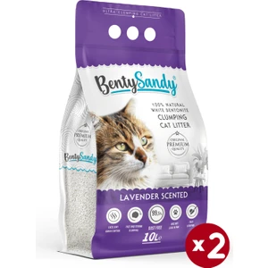 Lavanta Kokulu Topaklanan İnce Taneli Kedi Kumu 10lx2