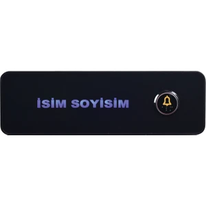 Back Home LED Işıklı Isimli Dekoratif Kapı Zili Butonu