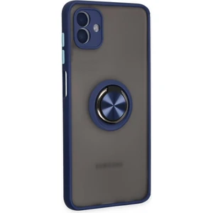 Samsung Galaxy A04 Kılıf Silikon Montreal Yüzüklü Standlı + Ekran Koruyucu
