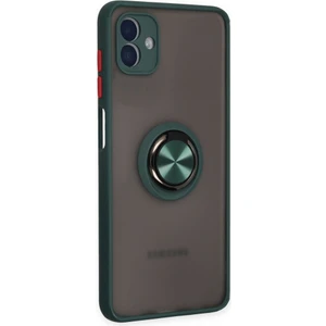 Samsung Galaxy A04 Kılıf Silikon Montreal Yüzüklü Standlı + Ekran Koruyucu