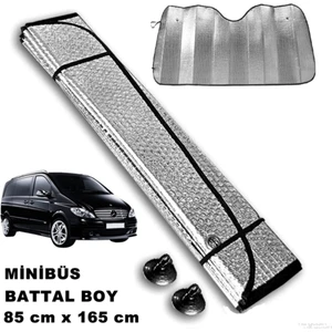 Oto Ön Cam Güneşlik Metalize Jumbo Büyük Boy Gümüş Maxi 85 x 165 cm