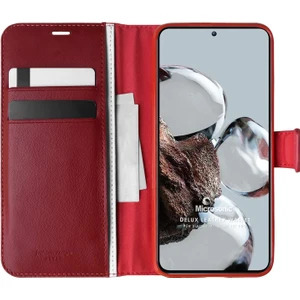 Xiaomi Mi 12T Kılıf Delux Leather Wallet Kırmızı