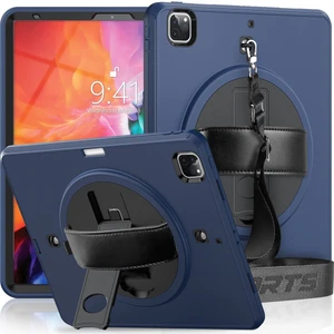 Apple Ipad Pro 12.9" 2021.2022 5. 6 Nesil Kılıf Kalem Bölmeli Tank Boyun Askılı Kapak