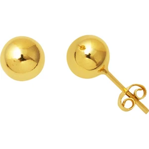 14 Ayar Altın Top Küpe 6 Mm.