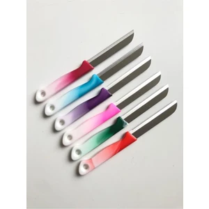 Tırtıklı Meyve ve Sebze Bıçağı Seti 6 Adet Çelik Malzeme Renkli Saplarla