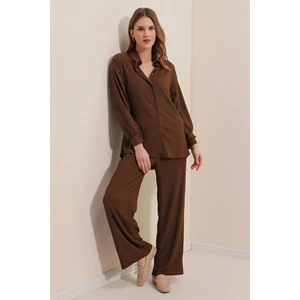 5858 Örme Ikili Takım - Kahverengi