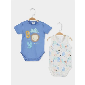 Erkek Bebek Baskılı Kısa Kol 2'li Body 20729