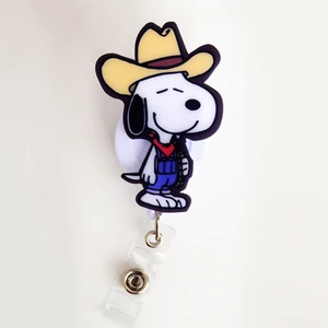Nur Medikal Giyim Kovboy Snoopy Temalı Yoyo Yaka Kartlığı