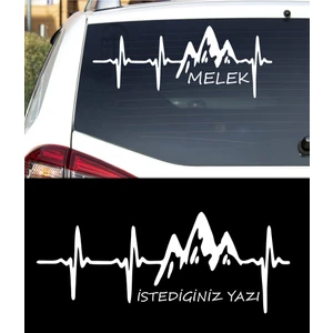 Melek Pazarı Nabız Atışı Dağ Oto Sticker, Oto ÇIKARTMA-S1867