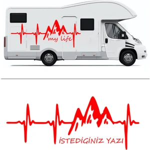 Melek Pazarı Nabız Atışı Dağ Oto Sticker, Oto ÇIKARTMA-S1867