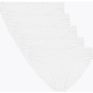 Marks & Spencer 5'li Dantel Detaylı High Leg Külot Seti