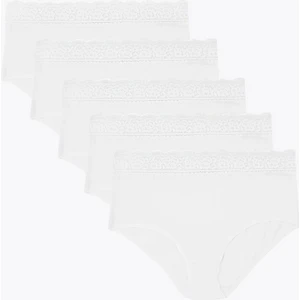 Marks & Spencer 5'li Dantel Detaylı Full Brief Külot Seti