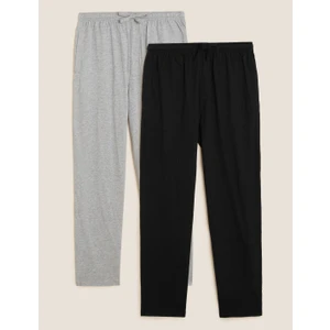 Marks & Spencer Saf Pamuklu 2'li Pijama Altı Seti
