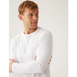 Marks & Spencer Saf Pamuklu Uzun Kollu T-Shirt