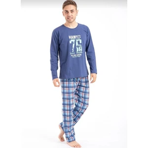 Over Pazar Erkek Baskılı Pijama Takımı Uzun Kollu Erkek Pijama Takımı