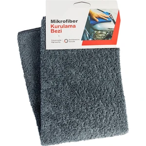 Exup Mikrofiber 50x70 cm  Büyük Boy  Oto- Cam-Ev Temizlik Kurulama Bezi Havlusu  Gri  Renk