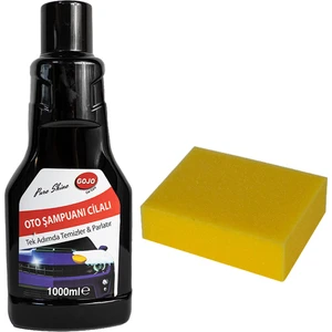 Cilalı Oto Şampuanı 1 Lt ve Yıkama Süngeri