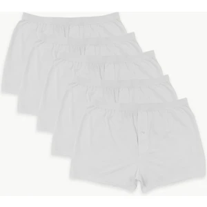 Marks & Spencer Saf Pamuklu 5'li Cool & Fresh™ Boxer Seti