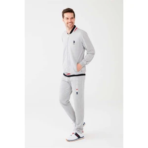 U.S. Polo Assn. Erkek Gri Melanj Pijama Takımı