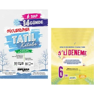 Ankara Yayıncılık 6.Sınıf  14 Günde Güçlendiren Tatil Kitabı + Okyanus 5 Li Paket Deneme