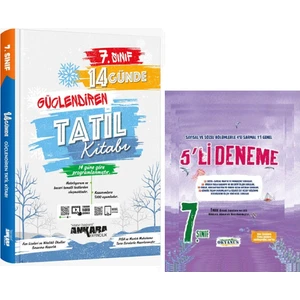 Ankara Yayıncılık 7.Sınıf  14 Günde Güçlendiren Tatil Kitabı + Okyanus 5 Li Paket Deneme