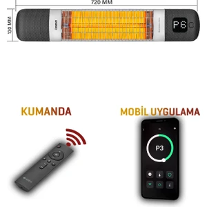 Smarty-Wl-Mini Duvar Tipi Akıllı IP55 Su Geçirmez Banyo Elektrikli Isıtıcı 1200W Dış Mekan Isıtıcı Smarty-Wl-Mini
