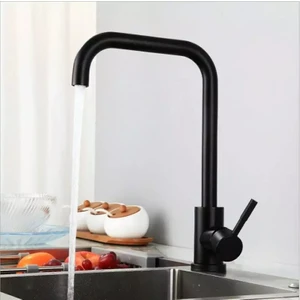 Siyah Mat Mutfak Evye Bataryası Lavabo Musluğu Matte Black