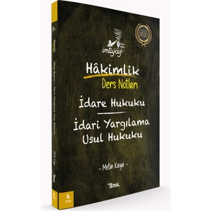 Temsil Kitap Imtiyaz Hakimlik Ders Notları Idare Hukuku - Idari Yargılama Usul Hukuku - Metin Kaya 2023