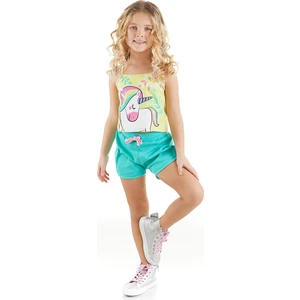 Ormanda Unicorn Kız Çocuk T-Shirt Şort Takım