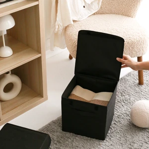 Rek Home Kapaklı Dolap Içi Çamaşır Oyuncak Düzenleyici Katlanır Saklama Kutusu 28X28X28