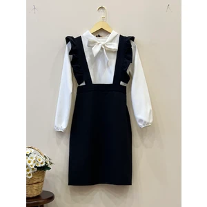 Küçüğüm Butik Lacivert Krep Salopet Etek