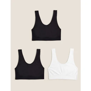 Marks & Spencer 3'lü Balensiz Crop Top Sütyen Seti